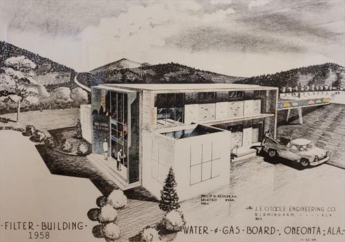 Oneonta Water Treatment Filter Building - 1958